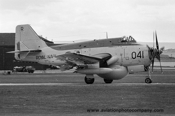 Royal Navy 849 Squadron Fairey Gannet AEW.3 XL502/R041 at RNAS Lossiemouth (1972)