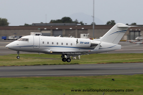 High Fly Ltd Bombardier Challenger 604 9H-MIR at Prestwick (2024)
