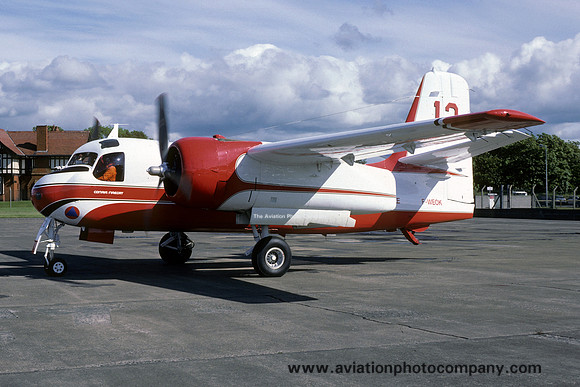 French Securite Civile Conair Firecat F-WEOK/13 at Prestwick (1987)