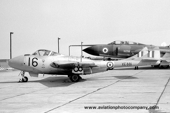 RAF 8 FTS De Havilland Vampire T.11 XE881/16 (1961)
