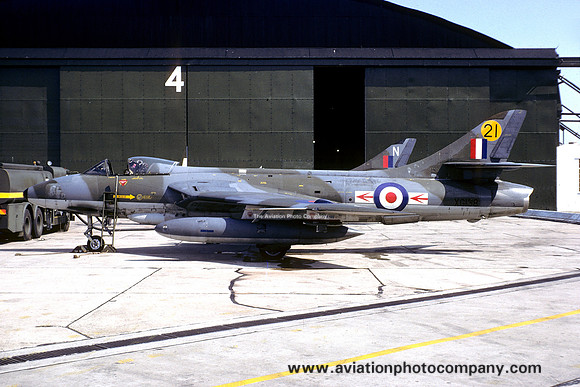 RAF TWU 79 Squadron Hawker Hunter F.6 XG158/21 at RAF Lossiemouth (1976)