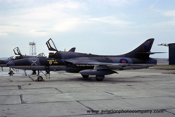 RAF 237 OCU Hawker Hunter T.7 XL614 at RAF Lossiemouth (1976)
