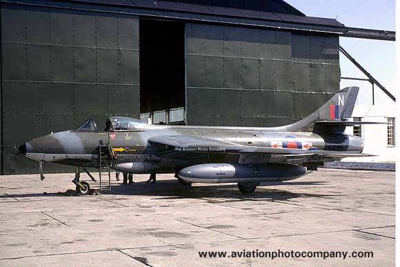 RAF TWU 79 Squadron Hawker Hunter FGA.9 XJ636/N at RAF Lossiemouth (1976)
