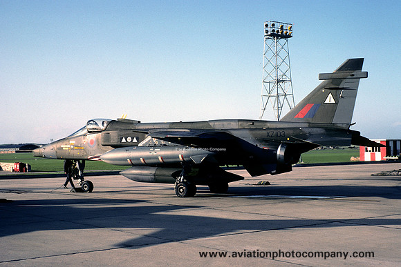 RAF 2 Squadron Sepecat Jaguar GR.1 XZ103/I at RAF Lossiemouth (1976)