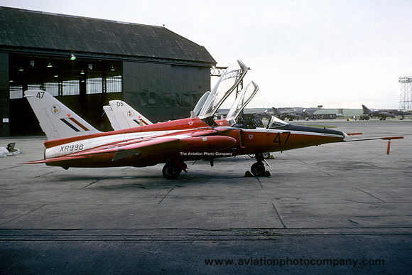 RAF 4 FTS Folland Gnat T.1 XR998/47 at RAF Lossiemouth (1976)