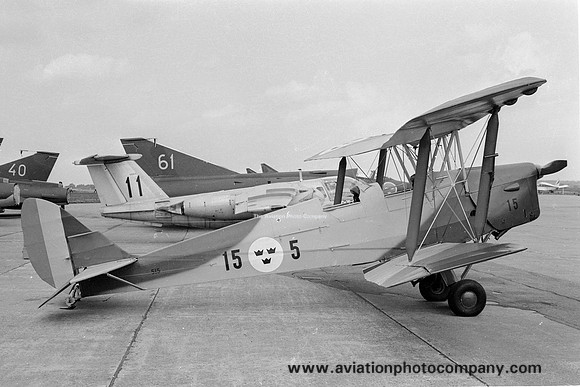 Swedish Air Force F5 De Havilland DH82A Tiger Moth 515/15 (1967)