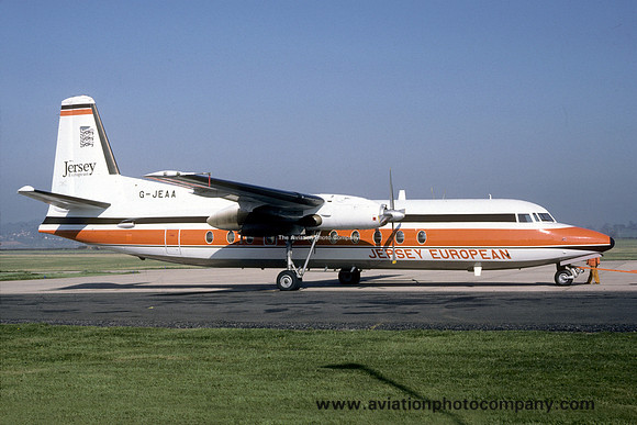 Jersey European Airways Fokker F-27-500 Friendship G-JEAA (1988)