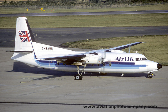 Air UK Fokker F-27-200 Friendship G-BAUR (1988)