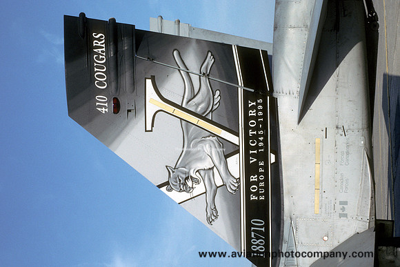 Canadian Air Force 410 Squadron McDonnell Douglas CF-188 Hornet 188710 tail art (1995)