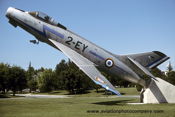 French Air Force Dassault Mystere 4A 288/2-EY displayed at Aix (1995)