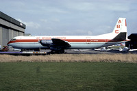 Air Bridge Carriers Vickers Merchantman G-APES at East Midlands (1978)
