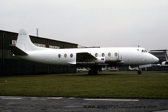 Vickers 757 Viscount CF-TIF at East Midlands (1978)
