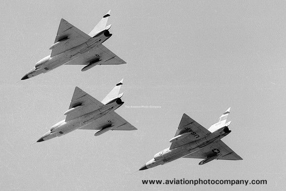 USAF 32 FIS Convair F-102A Delta Dagger formation