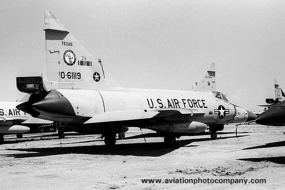 USAF Texas ANG 147 FIS Convair F-102A Delta Dagger 56-1119 at MASDC Davis Monthan (1970)