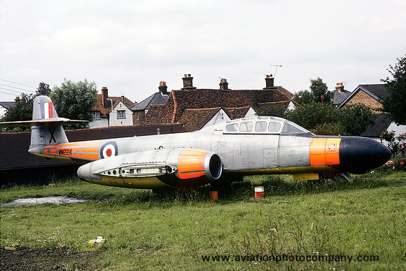 RAF Gloster Meteor TT.20 WM224 at Kings Head (1977)