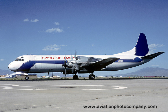 Spirit of America Airlines Lockheed L-188A Electra N668F (1988)
