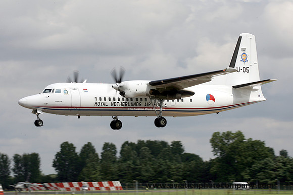 Dutch Air Force 334 Squadron Fokker 50 U-05 at RIAT Fairford (2007)