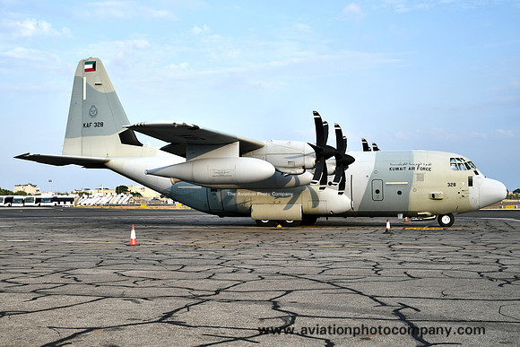 Kuwait Air Force 41 Squadron Lockheed KC-130J Hercules KAF328 at Malta Luqa (2019)