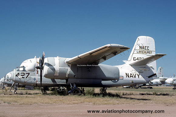 US Navy NAEC Lakehurst Grumman US-2B Tracker 136427 at AMARC Davis Monthan (1988)