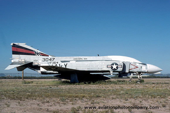 US Navy VF-154 McDonnell F-4N Phantom 153047/NK-103 at AMARC Davis Monthan (1988)