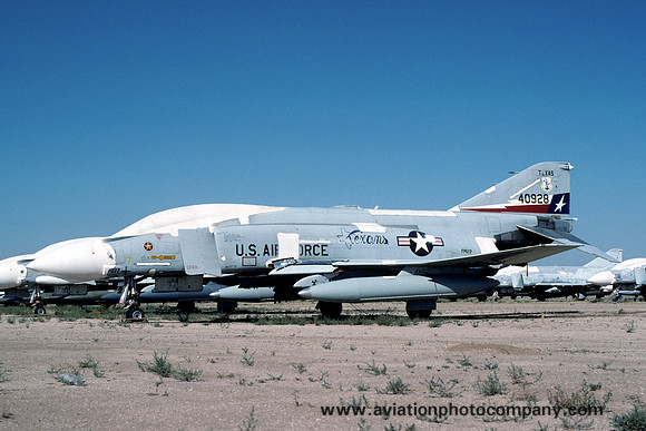 USAF Texas ANG 111 FIS McDonnell F-4C Phantom 64-0928 at AMARC Davis Monthan (1988)