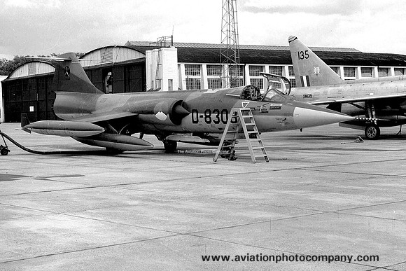 Dutch Air Force 323 Squadron Lockheed F-104G Starfighter D-8308 at RAF Leuchars (1971)