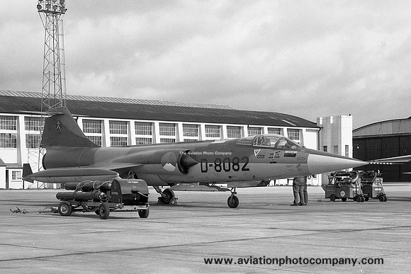 Dutch Air Force 323 Squadron Lockheed F-104G Starfighter D-8082 at RAF Leuchars (1971)