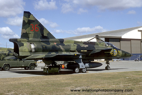 Swedish Air Force F7 SAAB Viggen SF-37 37962/36 (1995)