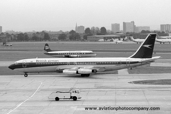 British Airways Boeing 707-436 G-APFC at Heathrow (1974)