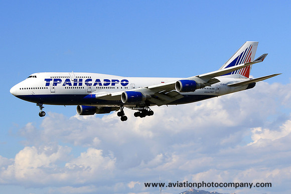 Transaero Boeing 747-400 VQ-BHX at Barcelona (2013)