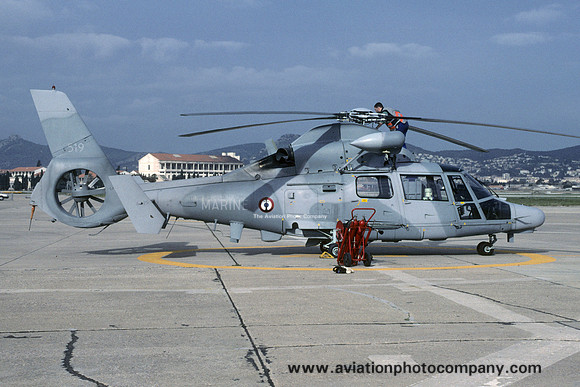 French Navy 36F Aerospatiale SA.365MA 519 at Hyeres (2004)