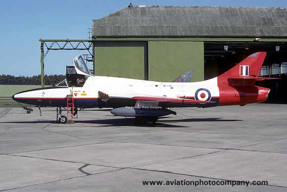 RAF Laarburch Station Flight Hawker Hunter T.7 XL616 at RAF Lossiemouth (1984)