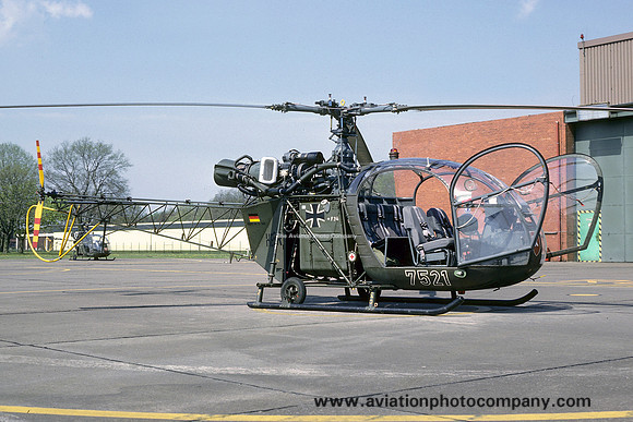 German Army HFS3 Sud Alouette II 75+21 (1990)