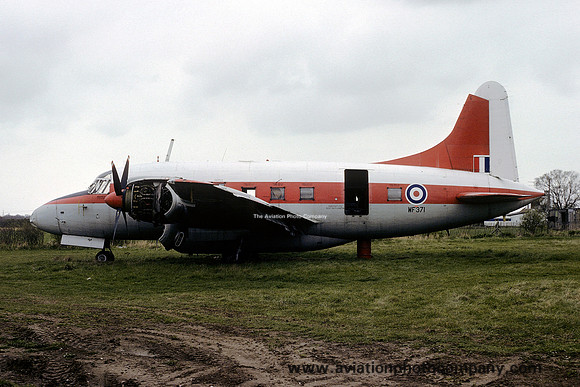 RAF Vickers Varsity T.1 WF371 at RAF Manston (1978)