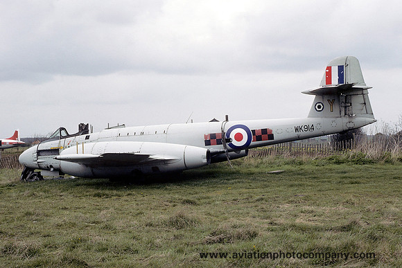 RAF Gloster Meteor F.8 WK914 at RAF Manston (1978)