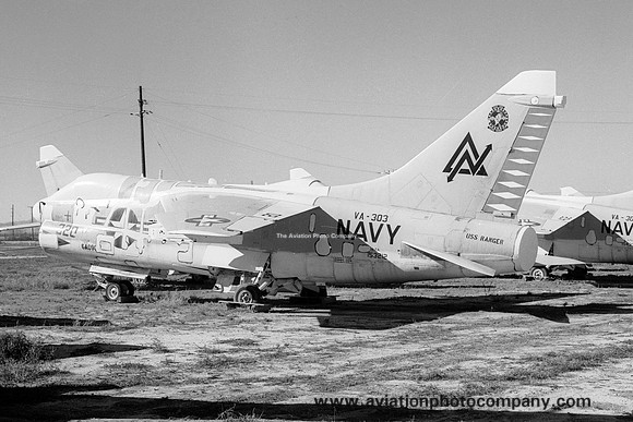 US Navy VA-303 LTV A-7A Corsair 153212/ND-320 at MASDC Davis Monthan (1979)
