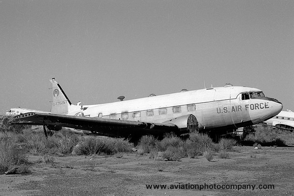 Ex USAF Douglas C-47D Skytrain 44-76257 at Ryan Field (1976)