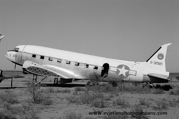 Ex USAF Douglas C-47D Skytrain 42-32921 at Ryan Field (1976)