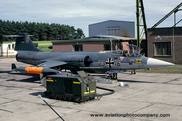German Navy MFG2 Lockheed F-104G Starfighter 23+16 at RAF Lossiemouth (1981)