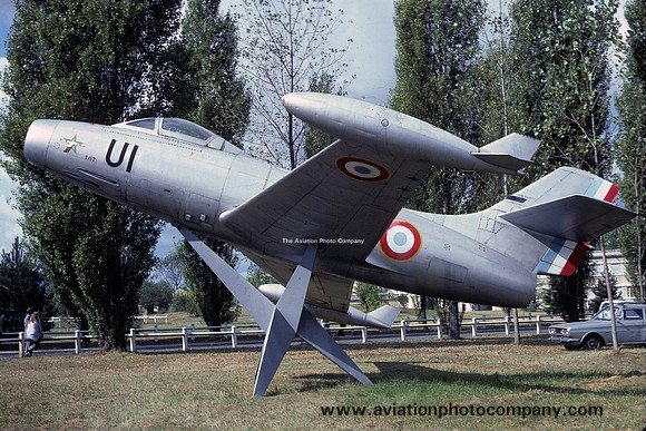 French Air Force Dassault Ouragan 187/UI displayed at Tours