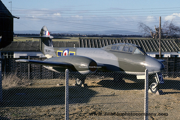 RAF Gloster Meteor T.7 WL349 displayed at Staverton (1978)