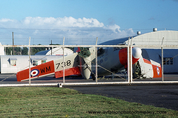 Royal Navy Hunting Sea Prince T.1 WM738 at Sydenham (1977)