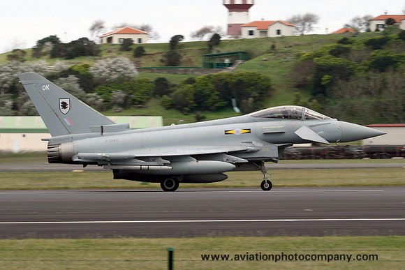 RAF 11 Squadron BAE Typhoon FGR.4 ZJ943/DK at Lajes (2008)