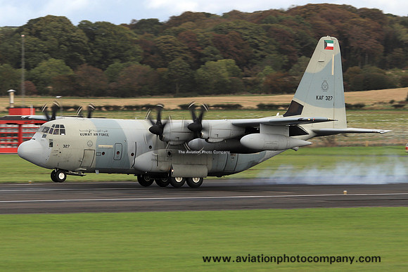 Kuwait Air Force 41 Squadron Lockheed KC-130J Hercules KAF327 at Prestwick (2019)