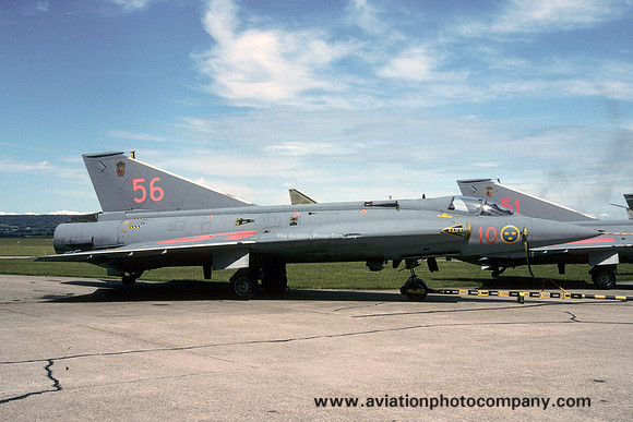 Swedish Air Force F10 SAAB Draken J-35J 35556/56 (1994)