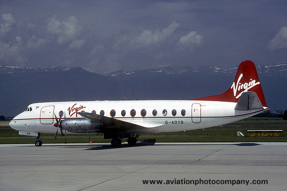 Virgin Atlantic Vickers Viscount G-AOYG (1987)