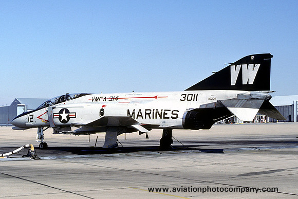 US Marines VMFA-314 McDonnell F-4N Phantom 153011/VW-12 (1981)