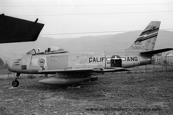 USAF California ANG North American F-86E Sabre 51-13067 at Idyllwild (1974)