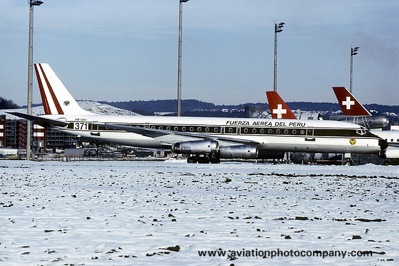Peruvian Air Force Douglas DC-8-62 371/HB-IDH (1981)