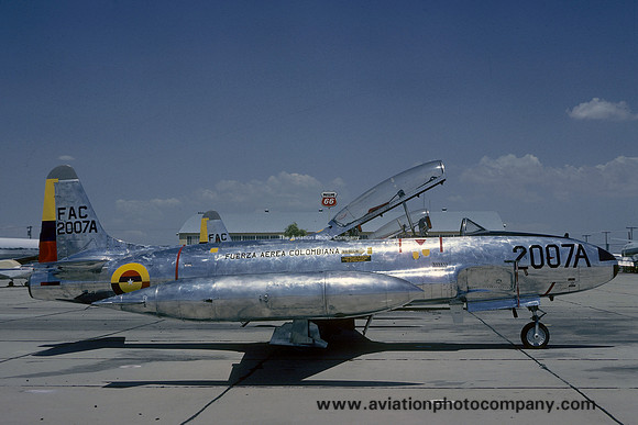 Colombian Air Force Lockheed T-33A Shooting Star FAC2007A (1978)
